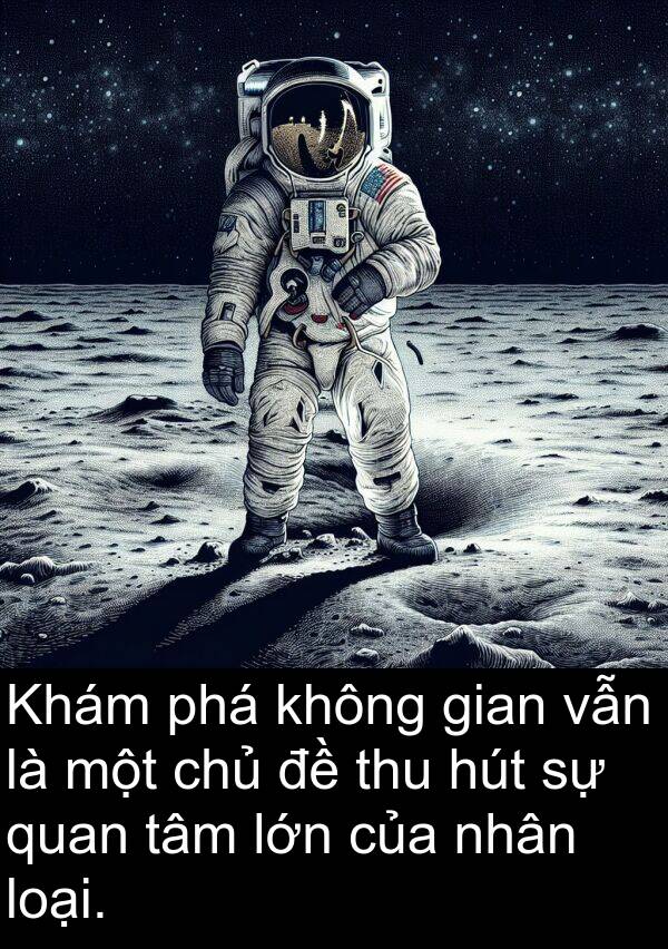 gian: Khám phá không gian vẫn là một chủ đề thu hút sự quan tâm lớn của nhân loại.