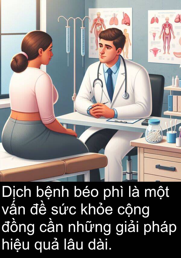 lâu: Dịch bệnh béo phì là một vấn đề sức khỏe cộng đồng cần những giải pháp hiệu quả lâu dài.