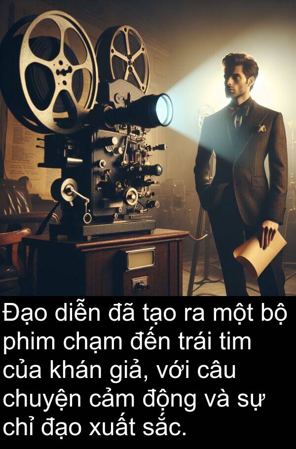đạo: Đạo diễn đã tạo ra một bộ phim chạm đến trái tim của khán giả, với câu chuyện cảm động và sự chỉ đạo xuất sắc.