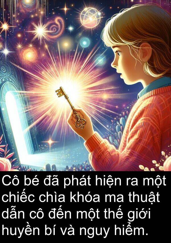 huyền: Cô bé đã phát hiện ra một chiếc chìa khóa ma thuật dẫn cô đến một thế giới huyền bí và nguy hiểm.
