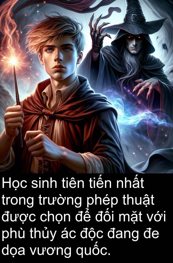 chọn: Học sinh tiên tiến nhất trong trường phép thuật được chọn để đối mặt với phù thủy ác độc đang đe dọa vương quốc.