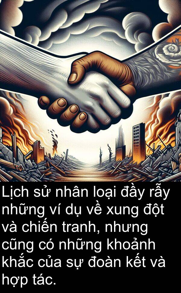 đột: Lịch sử nhân loại đầy rẫy những ví dụ về xung đột và chiến tranh, nhưng cũng có những khoảnh khắc của sự đoàn kết và hợp tác.