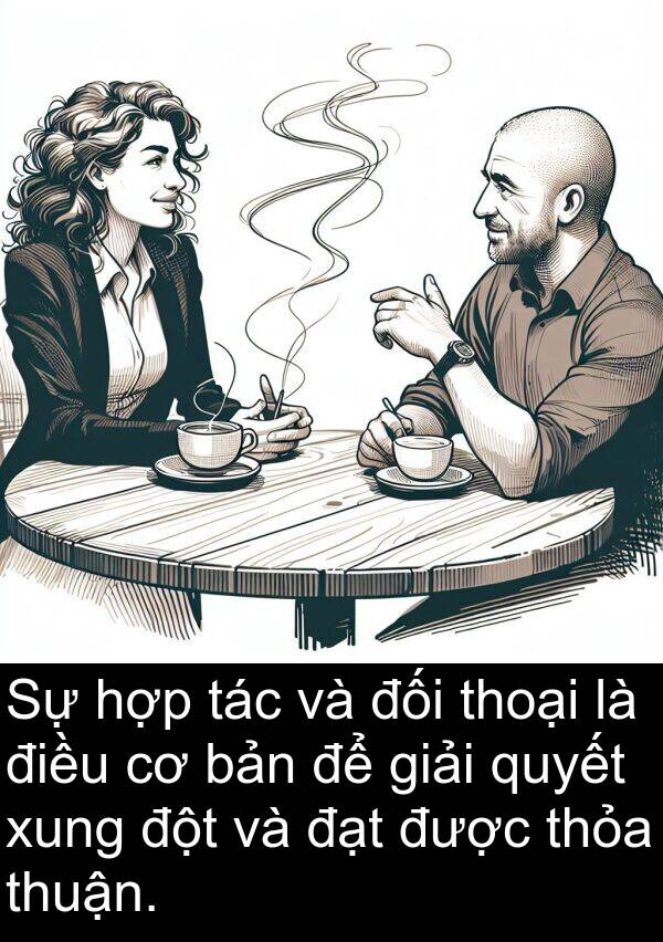 đột: Sự hợp tác và đối thoại là điều cơ bản để giải quyết xung đột và đạt được thỏa thuận.