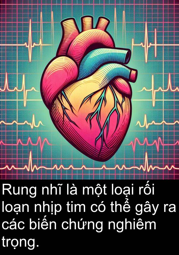 loạn: Rung nhĩ là một loại rối loạn nhịp tim có thể gây ra các biến chứng nghiêm trọng.