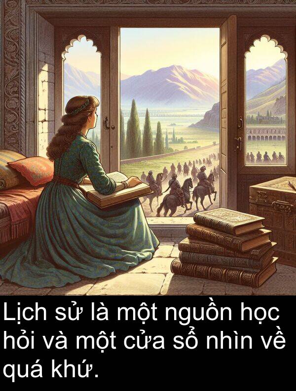 nguồn: Lịch sử là một nguồn học hỏi và một cửa sổ nhìn về quá khứ.