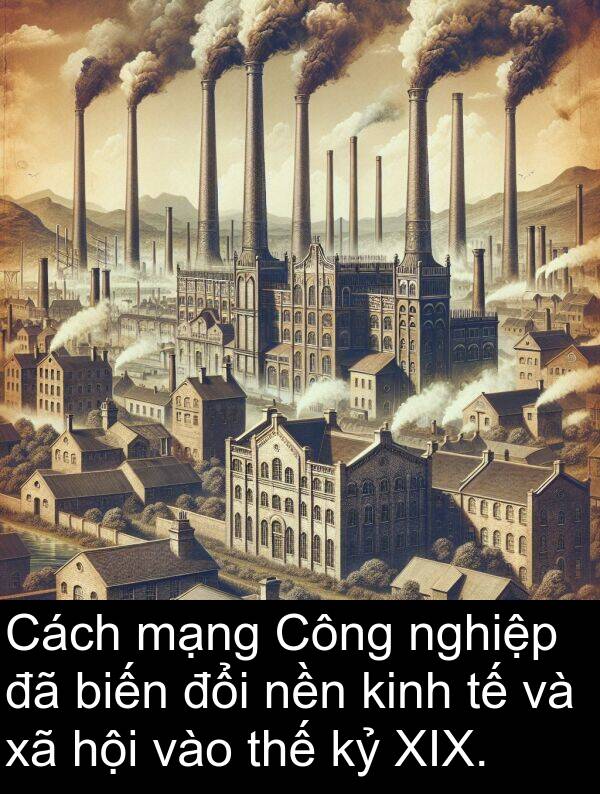 biến: Cách mạng Công nghiệp đã biến đổi nền kinh tế và xã hội vào thế kỷ XIX.