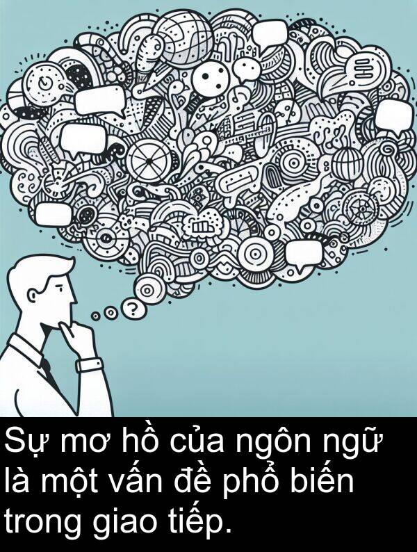 phổ: Sự mơ hồ của ngôn ngữ là một vấn đề phổ biến trong giao tiếp.