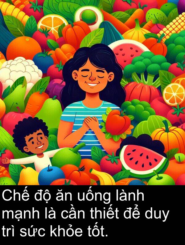 sức: Chế độ ăn uống lành mạnh là cần thiết để duy trì sức khỏe tốt.