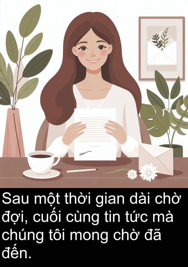 gian: Sau một thời gian dài chờ đợi, cuối cùng tin tức mà chúng tôi mong chờ đã đến.