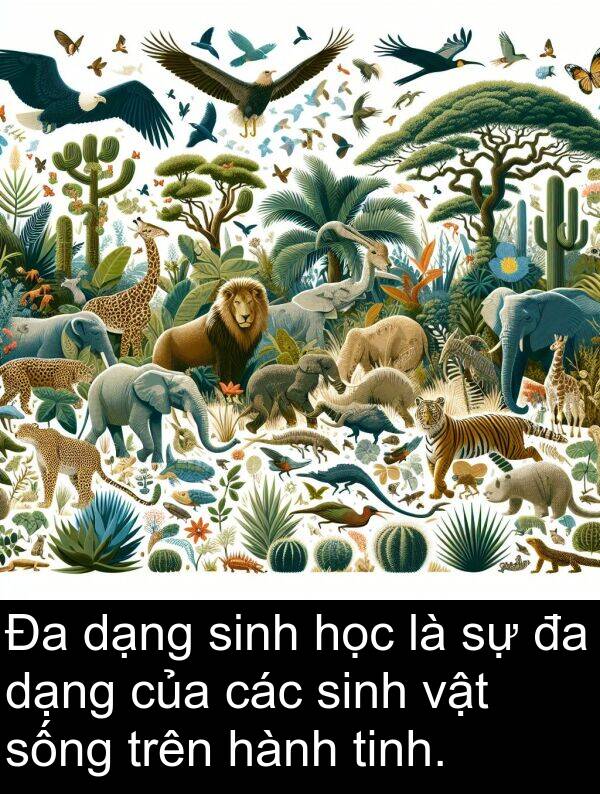 dạng: Đa dạng sinh học là sự đa dạng của các sinh vật sống trên hành tinh.