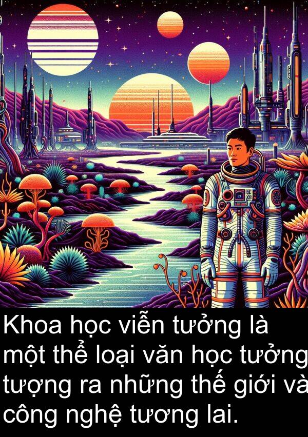 viễn: Khoa học viễn tưởng là một thể loại văn học tưởng tượng ra những thế giới và công nghệ tương lai.