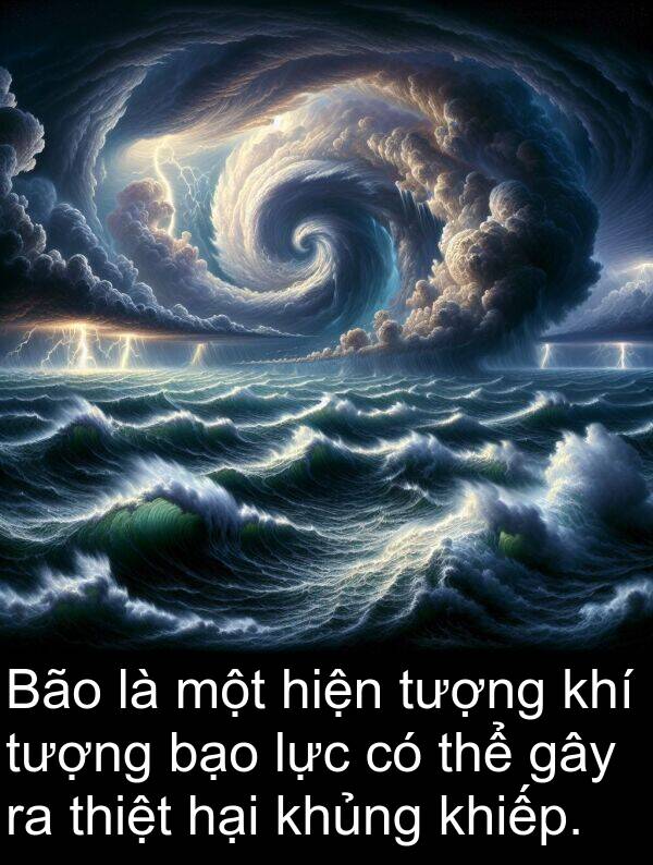 thiệt: Bão là một hiện tượng khí tượng bạo lực có thể gây ra thiệt hại khủng khiếp.