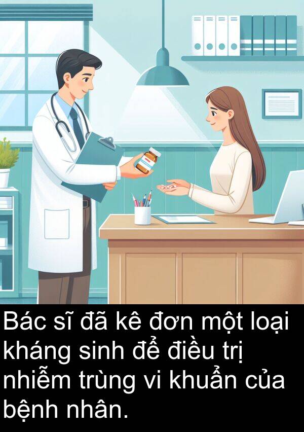 đơn: Bác sĩ đã kê đơn một loại kháng sinh để điều trị nhiễm trùng vi khuẩn của bệnh nhân.