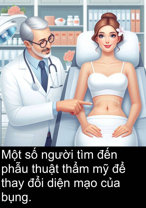 mạo: Một số người tìm đến phẫu thuật thẩm mỹ để thay đổi diện mạo của bụng.