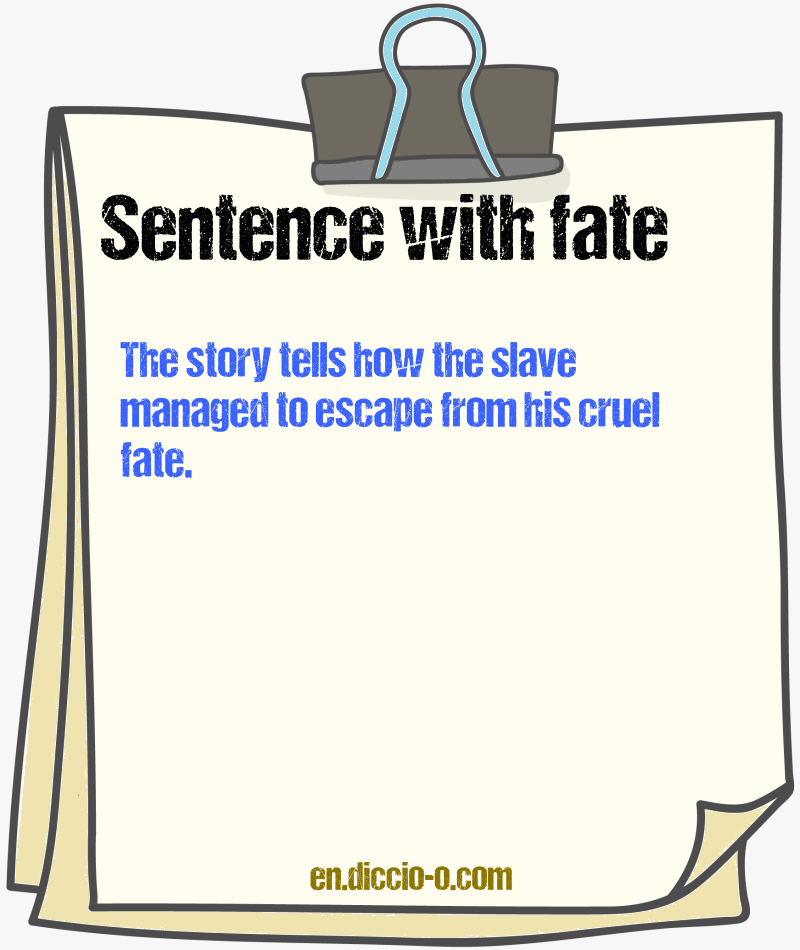 Fate Example 12 sentences with “fate” — examples