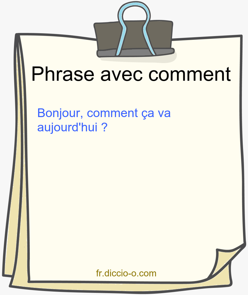31 phrases avec « comment » — exemples d’usage