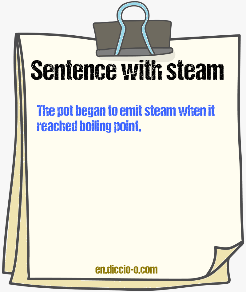 Steam Adjective 14 sentences with “steam” — examples
