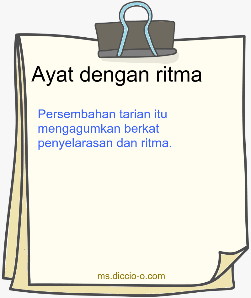 8 ayat dengan perkataan “ritma” — contoh