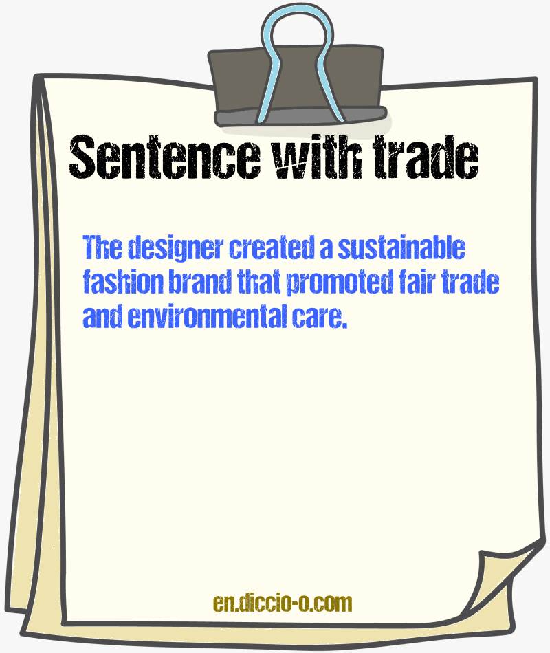 17 sentences with “trade” — examples