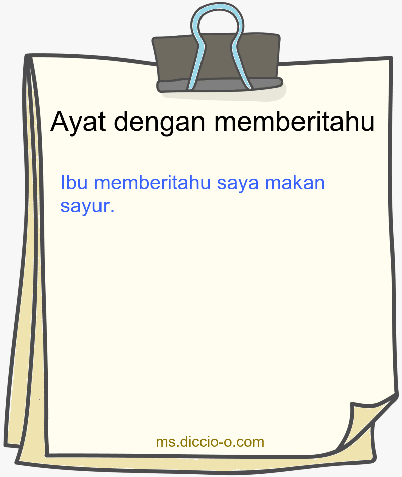 38 ayat dengan perkataan “memberitahu” — contoh
